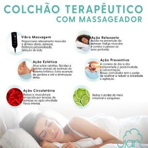 Cama Box Casal Com Baú Colchão Magnético Massageador Omega 138x188x26cm Marrom - 7