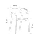 Ver imagem 3 de Conjunto 6 Cadeiras para Jardim e Varanda Lia com Braço