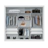 Guarda Roupa Casal com Espelho 3 Portas 4 Gavetas - Manaus New-Branco - Leifer Móveis - 2
