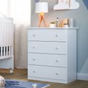 Ver imagem 2 de Cômoda Infantil New Baby 4 Gavetas Branco - Batrol Móveis