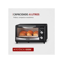 Forno Elétrico de Bancada Mondial com Timer 6l Preto Pratic Cook Fr-09 - 220v - 2
