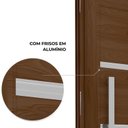 Ver imagem 3 de Porta de Alumínio Pivotante Amadeirada com Friso 225cm X 130 Cm Lucasa Eccellente Abertura Esquerda