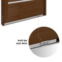 Ver imagem 6 de Porta de Alumínio Pivotante Amadeirada com Friso 225cm X 130 Cm Lucasa Eccellente Abertura Esquerda