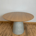 Ver imagem 2 de Mesa de Jantar Cone Redonda 120 Cm Tampo Freijó Base Concreto Tampo Freijó Base Concreto Personal Ar