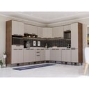Ver imagem 1 de Cozinha Completa 13 Peças Espaço para Forno e Microondas com Tampo Luna Luciane Móveis