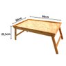 Bandeja Bambu Cafe da Manha Lanche Cama Pe Dobravel Retratil Almoço Jantar Ecologico Resistente Espa - 3
