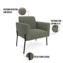 Ver imagem 4 de Namoradeira e 2 Poltronas Pé Ferro Preto Marisa Bouclê D03 - D’Rossi