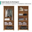 Ver imagem 4 de Guarda Roupa Multiuso 2 Portas 189x82 cm Portugal Cedro Rudk