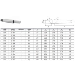 Haste Cônica Cone Morse Modelo Cm 5 B16 - Din 228 B - 4