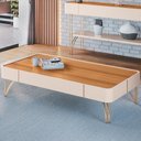 Ver imagem 2 de Mesa de Centro Decorativa Sala de Estar Harmony B01 Off White Cinamomo - Lyam Decor