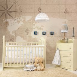 Papel de parede mapa mundi para quarto de bebê M² PP141 - 5
