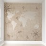 Papel de parede mapa mundi para quarto de bebê M² PP141 - 1