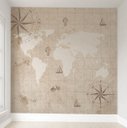 Ver imagem 1 de Papel de parede mapa mundi para quarto de bebê M² PP141
