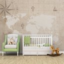 Ver imagem 2 de Papel de parede mapa mundi para quarto de bebê M² PP141