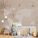 Ver imagem 4 de Papel de parede mapa mundi para quarto de bebê M² PP141