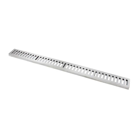 Ralo Grelha Linear com Caixilho Alumínio Escovado 10x100cm G.D.A. INDUSTRIA E DISTRIBUIDORA DE FUNDI