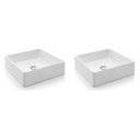 Ver imagem 1 de Kit com 2 Cuba de Apoio Quadrada 39cmx39cm Luxo Docol