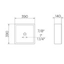 Ver imagem 4 de Kit com 2 Cuba de Apoio Quadrada 39cmx39cm Luxo Docol