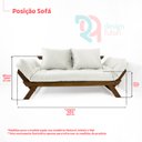 Ver imagem 7 de Sofá Japão Futon Caramelo em Madeira Maciça