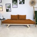 Ver imagem 3 de Sofá Japão Futon Caramelo em Madeira Maciça