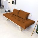 Ver imagem 5 de Sofá Japão Futon Caramelo em Madeira Maciça