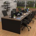 Ver imagem 7 de Escrivaninha Mesa Escritório 6 Lugares