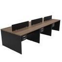 Ver imagem 2 de Escrivaninha Mesa Escritório 6 Lugares