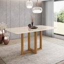Ver imagem 2 de Mesa de Jantar Natali 160 C. Vidro 6 Cad. Milla Linho - Henn