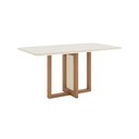 Ver imagem 3 de Mesa de Jantar Natali 160 C. Vidro 6 Cad. Milla Linho - Henn