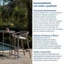 Ver imagem 6 de Mesa Bistrô Refúgio CabeCasa MadeiraOriginals Cinza/Champanhe Micro