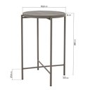 Ver imagem 3 de Mesa Bistrô Refúgio CabeCasa MadeiraOriginals Cinza/Champanhe Micro
