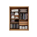 Ver imagem 4 de Guarda-Roupa Solteiro MDF 2 Portas de Correr 2 Gavetas com Espelho Milano Leifer Móveis Cinamomo/