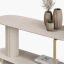 Ver imagem 6 de Conjunto Aparador e Mesa de Centro Litch Mdp/mdf Pés em Metal Offwhite G77 - Gran Belo