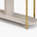 Ver imagem 5 de Conjunto Aparador e Mesa de Centro Litch Mdp/mdf Pés em Metal Offwhite G77 - Gran Belo