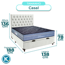 Ver imagem 3 de Kit Cabeceira + Cama Box Bau + Colchão Casal Molas Ensacadas Petrus Paropas
