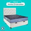 Ver imagem 4 de Kit Cabeceira + Cama Box Bau + Colchão Casal Molas Ensacadas Petrus Paropas