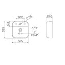 Ver imagem 2 de Kit com 2 Cuba de Apoio Quadrada com Mesa 38,5cmx38,5cmx14cm Arte Docol