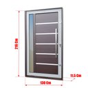 Ver imagem 4 de Porta Pivotante Alumínio Lamb.Miraggio c/Pux.D.Elite Mix Corten 216x130 Brimak
