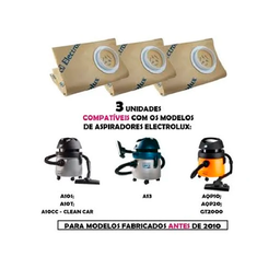 Saco Original Electrolux A10s / Gt2000 Cse09 Kit 3 Und - 2