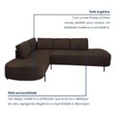 Ver imagem 4 de Sofá de Canto Orgânico 4 Lugares 265cm Base de Ferro Chaise Esquerda Luna YesCasa