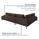 Ver imagem 6 de Sofá de Canto Orgânico 4 Lugares 265cm Base de Ferro Chaise Esquerda Luna YesCasa