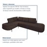 Sofá de Canto Orgânico 4 Lugares 265cm Base de Ferro Chaise Esquerda Luna - 7