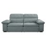 Sofa Retratil Reclinavel 2 Lugares 2,70m Crystal Veludo Cinza Lansofbr Lansof Brasil - 5