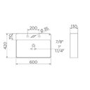 Ver imagem 2 de Kit com 2 Cuba de Apoio Retangular com Mesa 60cmx42cmx13cm Arte Docol