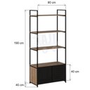 Ver imagem 5 de Estante Estilo Industrial Metal Madeira Organizador Office Livros Ajl