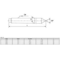 Ponto Fixo Hss para Torno - Modelo Pf-2 - Cm-2 - 100mm - 4