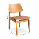 Ver imagem 3 de Kit 4 Cadeiras Jandaia CabeCasa MadeiraOriginals Marrom/Caramelo/Amêndoa