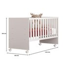Ver imagem 2 de Quarto de Bebê Doce Sonho 2 Portas 3 Gavetas MDP 15-12 Tamanho 120cm Branco Qmovi