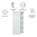 Ver imagem 6 de Quarto de Bebê Doce Sonho 2 Portas 3 Gavetas MDP 15-12 Tamanho 120cm Branco Qmovi