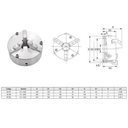 Ver imagem 4 de Placa P/ Torno Universal Med. 160mm - 3 Castanhas F. Frontal